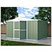 Box Deposito Garage Giardino In Lamiera Zincata 403x269cm X H 215cm - 149kg - 10,84mq Verde - Foto miniatura 9