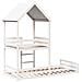 Letto A Castello Con Tetto Bianco 90x200 Cm In Legno Di Pino - Foto miniatura 5