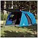 Tenda da Campeggio a Tunnel per 4 Persone Blu Impermeabile - Foto miniatura 2