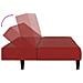 Divano Letto a 2 Posti Rosso Vino in Velluto - Foto miniatura 7