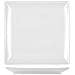 Confezione 6 piatti piani quadrati Boston in stoneware bianco cm 24x24 - Foto miniatura 1