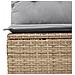 Set di divani da giardino in 6 pezzi con cuscini beige polirattan,  Divano da giardino a 2 posti con cuscini beige polirattan - Foto miniatura 7