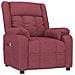 Poltrona Elettrica Reclinabile Rosso Vino in Tessuto - Foto miniatura 3