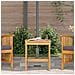 Tavolo Laterale da Giardino  Marrone 45x45x50 cm in Legno Massello di Acacia - Foto miniatura 4