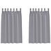 Tende con tende 2 pcs Grigio chiaro 175x140cm Poliestere - Foto miniatura 1