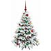 Albero di Natale artificiale con 150 LED Bianco 120 cm PE e PVC - Foto miniatura 6