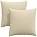 Cuscini da Divano 2 pcs Crema 80 x 80 cm Tessuto - Foto miniatura 1