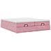 Struttura Letto Pouf con Materassi Rosa 160x200 cm Velluto - Foto miniatura 5
