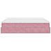 Struttura Letto Pouf con Materassi Rosa 160x200 cm Velluto - Foto miniatura 8