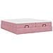 Struttura Letto Pouf con Materassi Rosa 160x200 cm Velluto - Foto miniatura 9