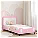 Struttura letto bambini con testata Rosa 90 x 190 cm PU - Foto miniatura 2