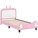 Struttura letto bambini con testata Rosa 90 x 190 cm PU - Foto miniatura 4