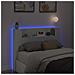 Testata con Mobile e LED Bianco 140 x 16,5 x 103,5 cm - Foto miniatura 4