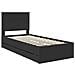 Struttura del letto Nero 90 x 200 cm Legno Ingegnerizzato - Foto miniatura 4