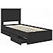 Struttura del letto Nero 90 x 200 cm Legno Ingegnerizzato - Foto miniatura 5