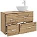 Set di mobili per il bagno 2 pcs Rovere Artigianale - Foto miniatura 2