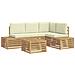 Set di divani da esterno Bianco 59 x 59 x 37 cm Poliestere - Foto miniatura 1
