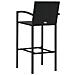 Sgabelli da Bar 2 pz in Polyrattan Nero - Foto miniatura 5