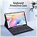 Custodia con Tastiera per Samsung Galaxy Tab S6 Lite - Pelle - Foto miniatura 3
