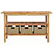 Mobile Vanità Bagno e Lavandini Marmo Crema Legno Massello Teak - Foto miniatura 4