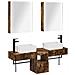 Set di Armadi da Bagno 5 pcs Rovere Fumo 53 x 15,5 x 70 cm - Foto miniatura 1