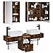 Set di Armadi da Bagno 5 pcs Rovere Fumo 53 x 15,5 x 70 cm - Foto miniatura 3