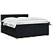 Letto box spring con materasso Nero 160 x 200 cm Tessuto - Foto miniatura 3