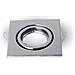 Porta Faretti Led Gu10 Incasso Orientabile Quadrato Cromo Lucido Vt-7227 Sq 3474 Con Portalampada - Foto miniatura 3