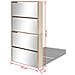 Scarpiera a 4 Strati con Specchio Rovere 63x17x134 cm - Foto miniatura 4