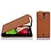 Custodia Compatibile Con Lg G2 Mini In Marrone Cioccolata - Coperchio Protettivo In Design Flip Realizzato In Similpelle Testurizzata - Foto miniatura 4