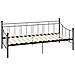 Telaio Divano Letto Nero In Metallo 90x200 Cm - Foto miniatura 3