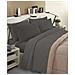 Completo Lenzuola Invernale Felpate In Flanella Anti-pilling 100% Cotone Tinta Unita Matrimoniale Grigio Scuro - Foto miniatura 1