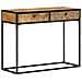 Tavolo Consolle 100x35x75 Cm In Legno Massello Di Mango - Foto miniatura 1