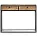 Tavolo Consolle 100x35x75 Cm In Legno Massello Di Mango - Foto miniatura 4
