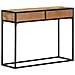 Tavolo Consolle 100x35x75 Cm In Legno Massello Di Mango - Foto miniatura 6