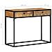 Tavolo Consolle 100x35x75 Cm In Legno Massello Di Mango - Foto miniatura 8