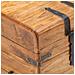 Baule 40x40x40 Cm In Legno Massello Di Acacia - Foto miniatura 2