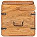 Baule 40x40x40 Cm In Legno Massello Di Acacia - Foto miniatura 5