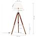 Lampada a Treppiede Marrone e Bianco in Legno di Teak 141 cm - Foto miniatura 7