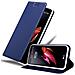 Custodia Compatibile Con Lg X Screen In Classy Blu Scuro - Coperchio Protettiva Con Chiusura Magnetica, Funzione Stand E Tasca Per Le Carte - Foto miniatura 1