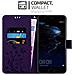 Cadorabo Custodia Compatibile Con Huawei P10 Plus In Lilla Scuro Fiore - Coperchio Protettivo In Design Floreale Con Chiusura Magnetica, Funzione Stand E Slot Per Carte - Foto miniatura 3