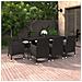 Set Da Pranzo Per Giardino 9 Pz Con Cuscini Polyrattan E Vetro - Foto miniatura 1