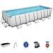 5611z Piscina Fuoriterra Con Struttura Metallo 640x274xh132cm Completa - Foto miniatura 1