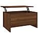 Tavolino Rovere Marrone 80x55,5x41,5 Cm In Legno Multistrato - Foto miniatura 2