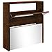 Scarpiera Con Specchio A 2 Livelli Rovere Fumo 63x17x67 Cm - Foto miniatura 2
