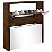 Scarpiera Con Specchio A 2 Livelli Rovere Fumo 63x17x67 Cm - Foto miniatura 3