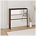 Scarpiera Con Specchio A 2 Livelli Rovere Fumo 63x17x67 Cm - Foto miniatura 1