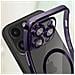 Cover Magsafe Per Iphone 14 Pro Silicone Protezione Fotocamera Bordo Viola - Foto miniatura 5