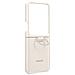 Case With Ring Originale Per Samsung Galaxy Z Flip5 In Silicone Cream - Foto miniatura 1