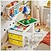 Tavolo Per Bambini Con 2 Sgabelli Set Mobili Per Bambini Tavolo Da Gioco Con Spazio Di Archiviazione 87x50x50 Cm Kmb75-w Sobuy - Foto miniatura 4
